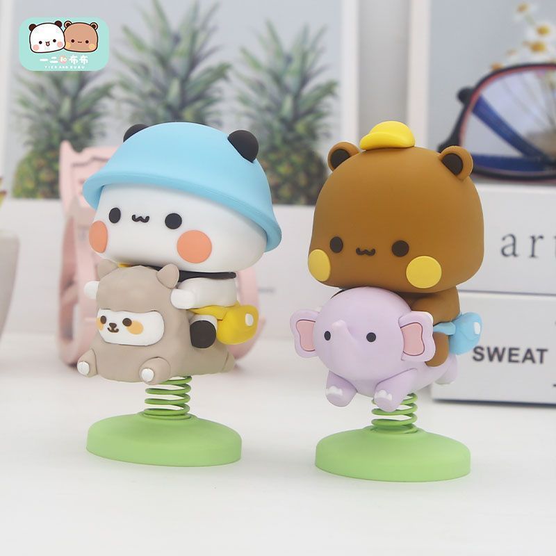 Car Accessories Inside - Yier Bubu ตุ๊กตาสปริงสวิงรูปการ์ตูนน่ารัก ม้าโยกตกแต่งภายในรถยนต์ ของตกแต่งโต๊ะทำงาน ของขวัญวันเกิด