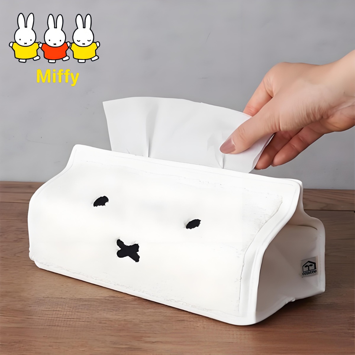 Car Accessories Girl - Kawaii อะนิเมะ Miffy กระต่ายกล่องกระดาษทิชชูน่ารักการ์ตูนห้องนั่งเล่นเดสก์ท็อปกล่องกระดาษทิชชูสามารถแขวนบนกระดาษทิชชูรถกระเป๋าของขวัญสําหรับหญิง