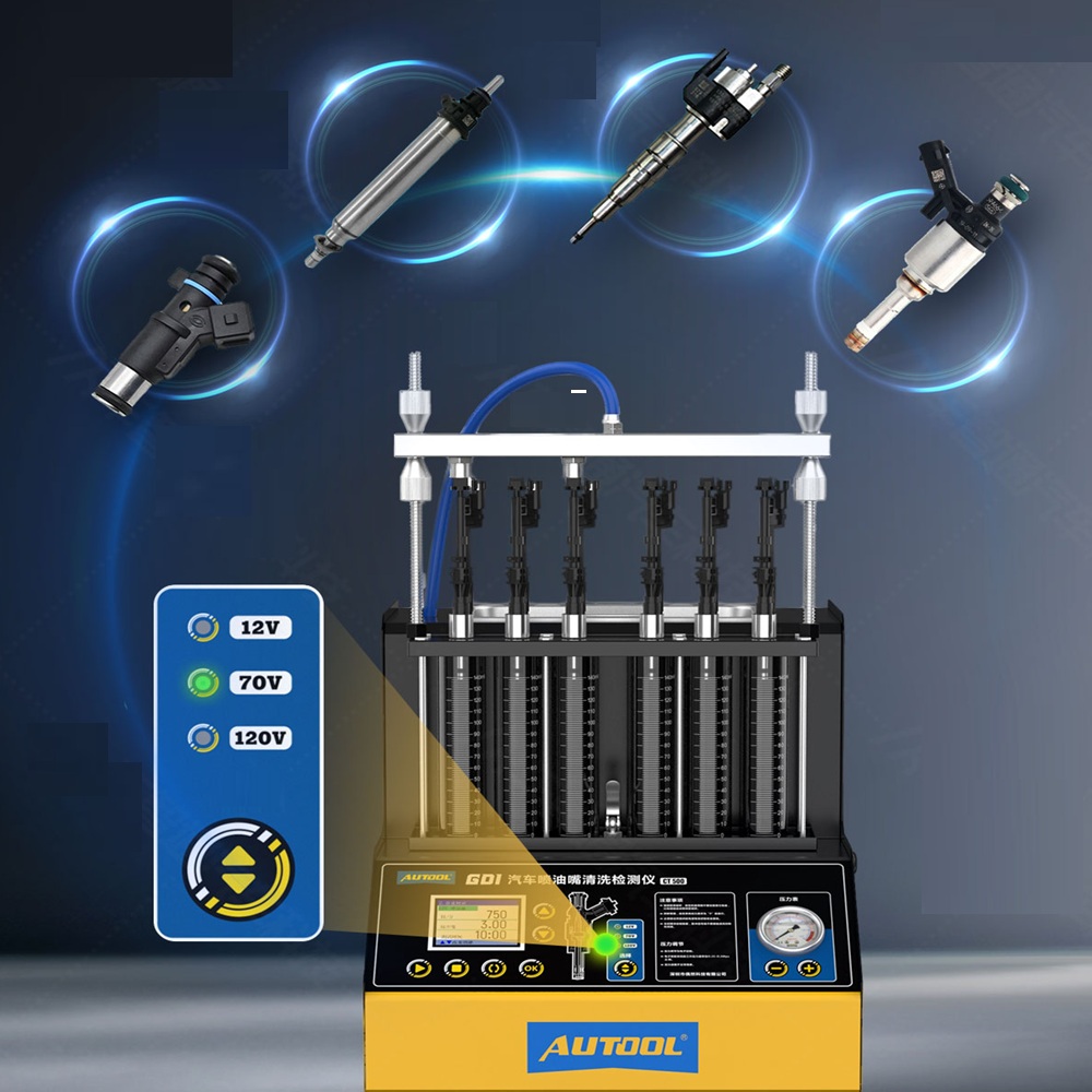 Fuel Injector Cleaner - เครื่องทำความสะอาดและทดสอบหัวฉีดน้ำมันเชื้อเพลิง AUTOOL CT500 GDI EFI FEI
