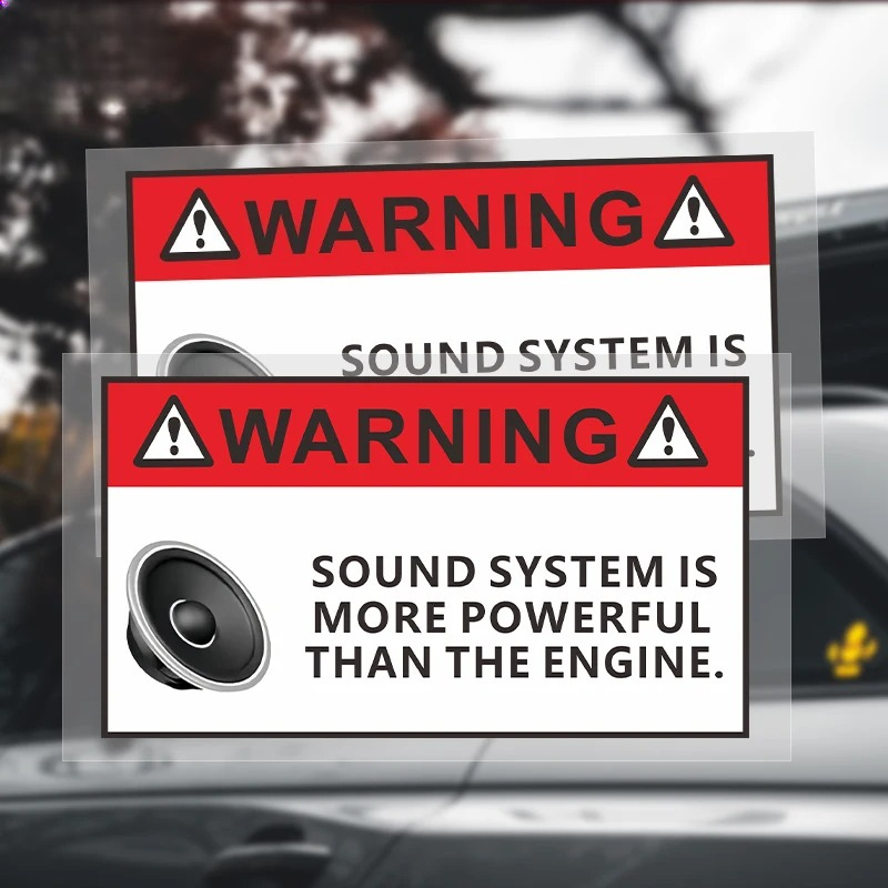 Car Accessories Sound System - สติ๊กเกอร์ไวนิลกันน้ำลายเสียงซับวูฟเฟอร์ JDM สำหรับตกแต่งรถยนต์ มอเตอร์ไซค์ และแล็ปท็อป