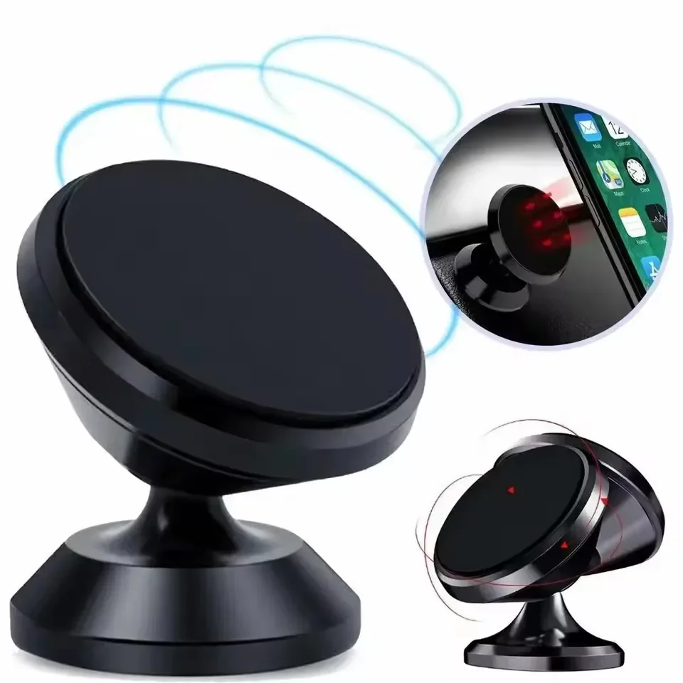 Car Phone Holder Magnetic - ที่ยึดโทรศัพท์ในรถยนต์แบบแม่เหล็ก ขาตั้งโทรศัพท์มือถือ รองรับ GPS สำหรับ iPhone
