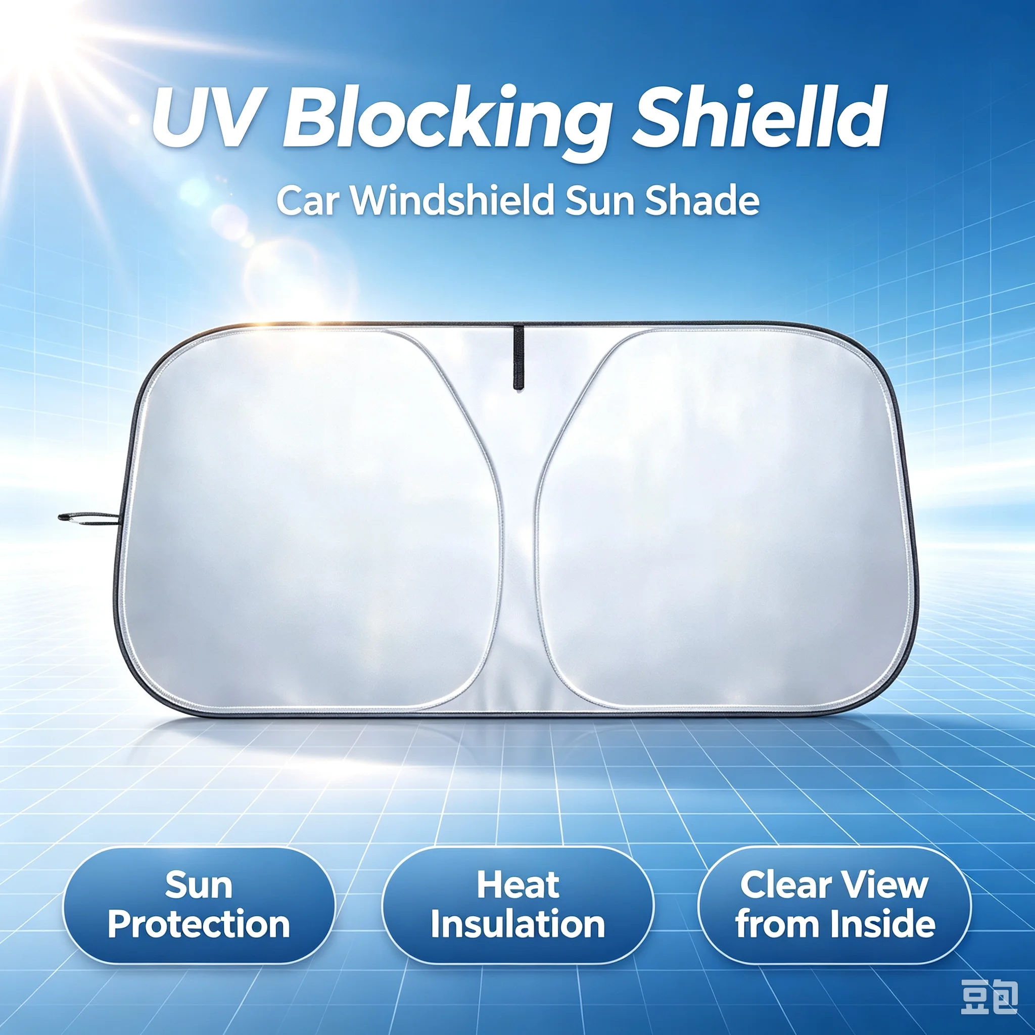 Car Accessories Window - ม่านบังแดดกระจกหน้ารถยนต์ ป้องกันรังสียูวี ที่บังแดด ผ้าคลุมกระจกหน้ารถ อุปกรณ์เสริมม่านบังแดด อะไหล่รถยนต์