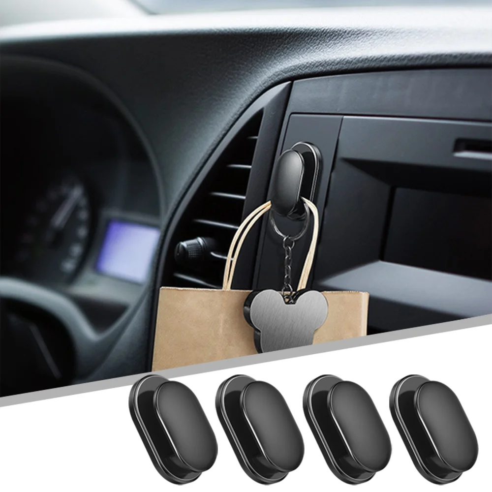 Car Accessories Inside - ตะขอแขวนในรถยนต์ขนาดเล็กสำหรับเก็บของภายในรถ ใช้แขวนสาย USB หูฟัง กุญแจ ติดตั้งง่ายด้วยกาวในตัว