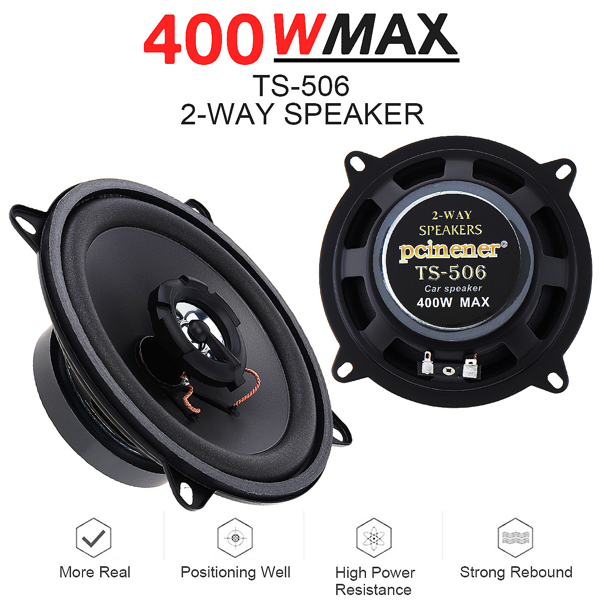 5 นิ้ว 400 W/500 W 2-Way รถ Hi - Car Accessories Sound System บทวิจารณ์และราคา