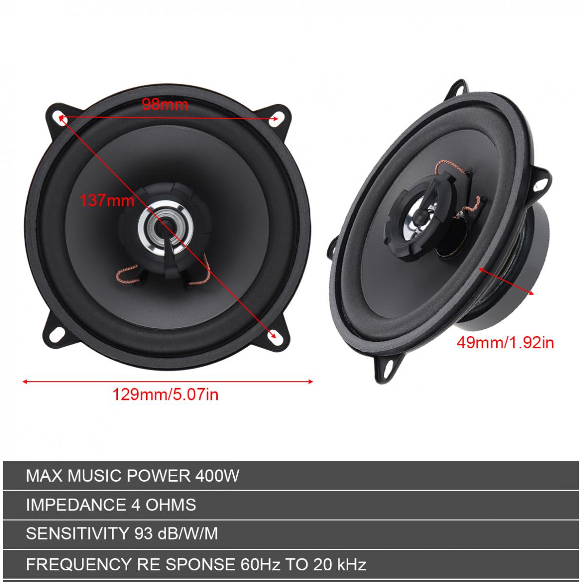 5 นิ้ว 400 W/500 W 2-Way รถ Hi - Car Accessories Sound System บทวิจารณ์และราคา
