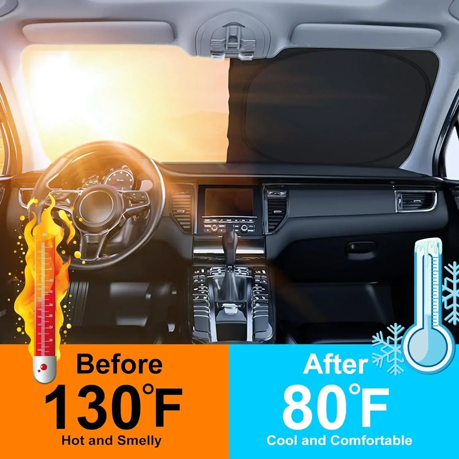 ที่บังแดดหน้ารถสำหรับฤดูร้อนแบ - Car Accessories Window บทวิจารณ์และราคา