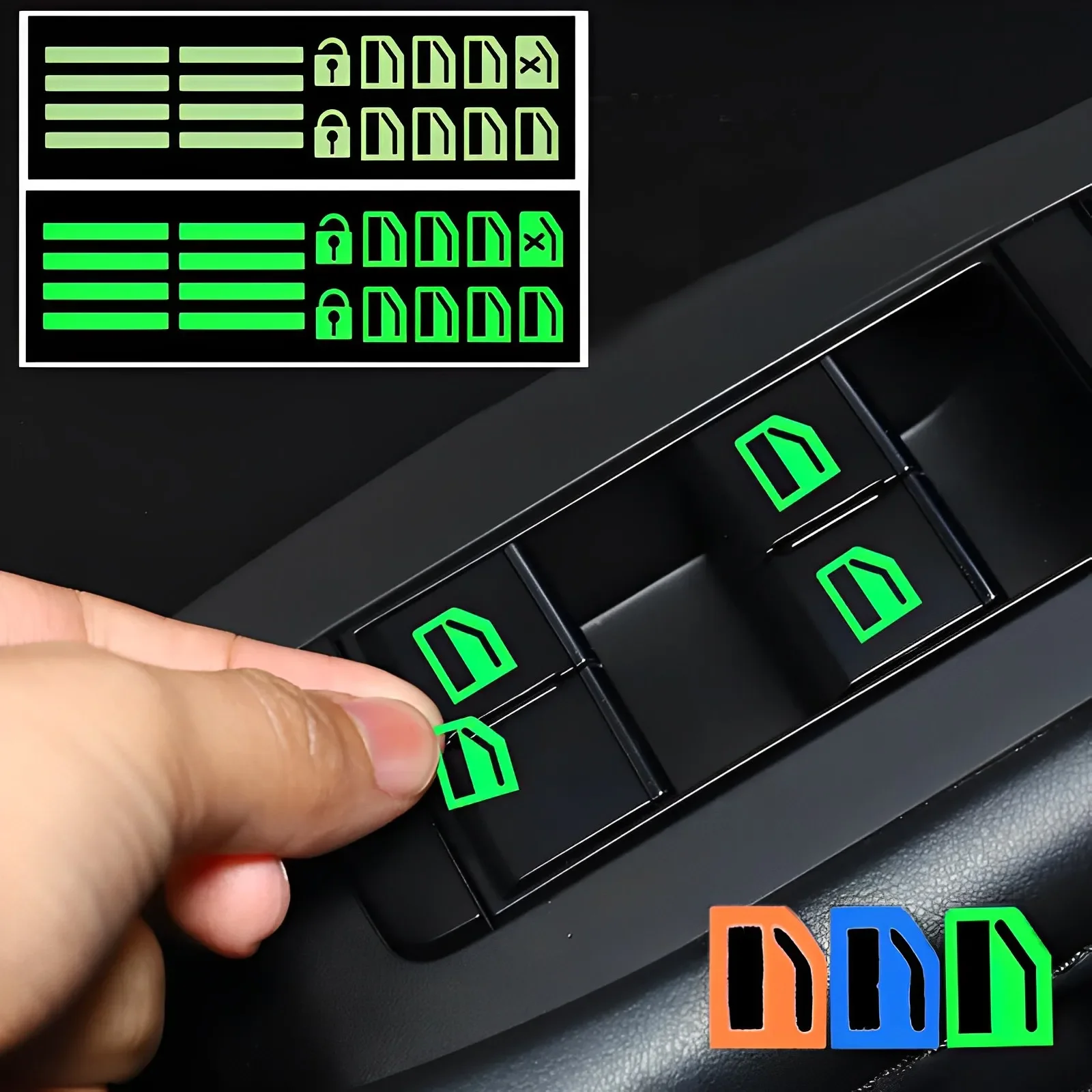 สติกเกอร์เรืองแสงติดปุ่มควบคุม - Car Accessories Inside บทวิจารณ์และราคา