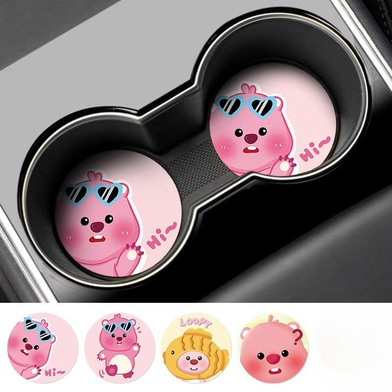 แผ่นรองแก้วลายการ์ตูน Loopy Cr - Car Accessories Inside บทวิจารณ์และราคา