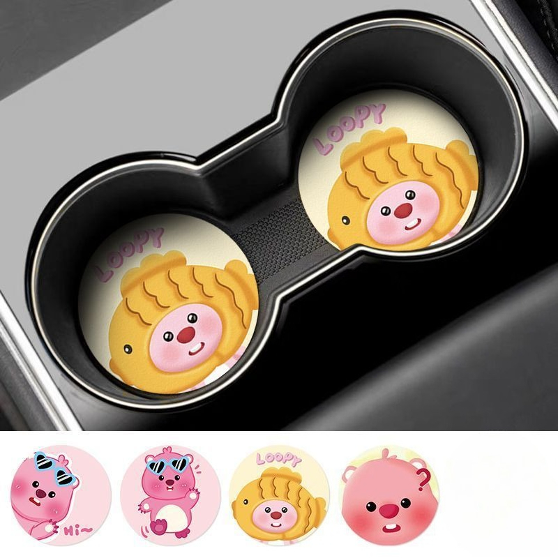 แผ่นรองแก้วลายการ์ตูน Loopy Cr - Car Accessories Inside บทวิจารณ์และราคา