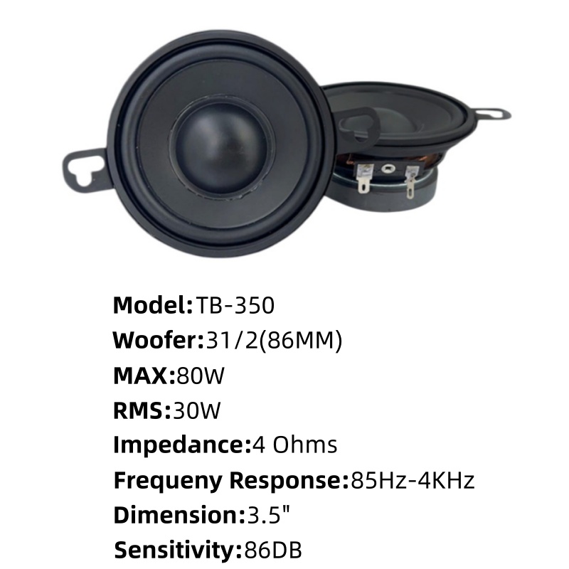 ลำโพงรถยนต์ 1 คู่ 3.5 นิ้ว ลำโ - Car Accessories Sound System บทวิจารณ์และราคา